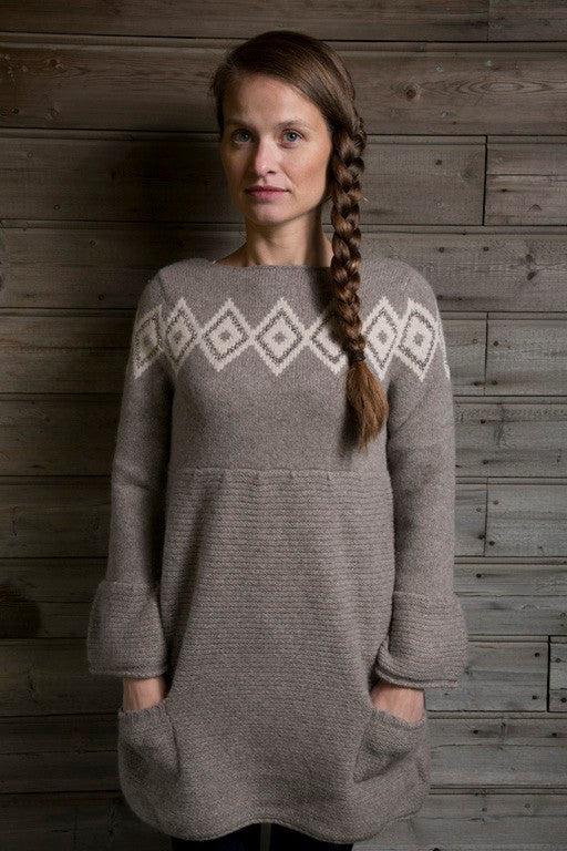 Icelandic sweaters and products - Freyja Dress Brown Icelandic Design - NordicStore