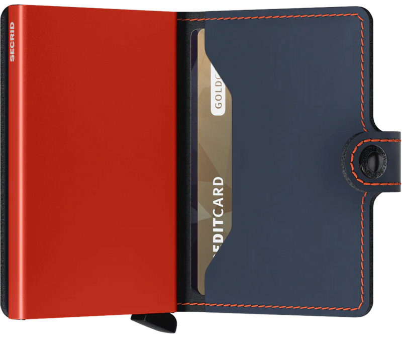 Miniwallet: Matte Night Blue & Orange