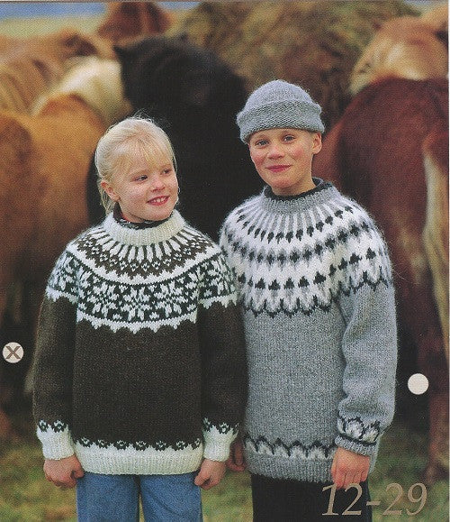 Icelandic sweaters and products - Icelandic Wool Sweater Pattern 12-29 Girl Pattern Book - NordicStore
