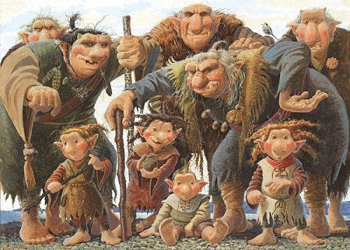 Icelandic sweaters and products - Troll family - Jigsaw Puzzle (1000pcs) Puzzle - NordicStore